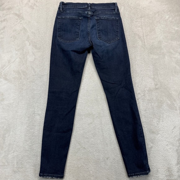 Frame Jeans Women's 27 Le Skinny de Jeanne Crop St Jones Dark Wash Stretch Denim - Picture 5 of 11